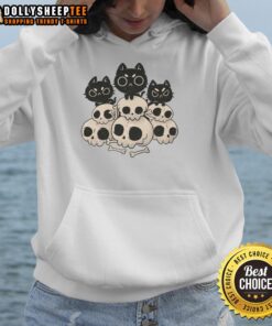Good Death Gang Cat Skulls Hoodie featuring a stylish design with cat skull graphics on a cozy hoodie.