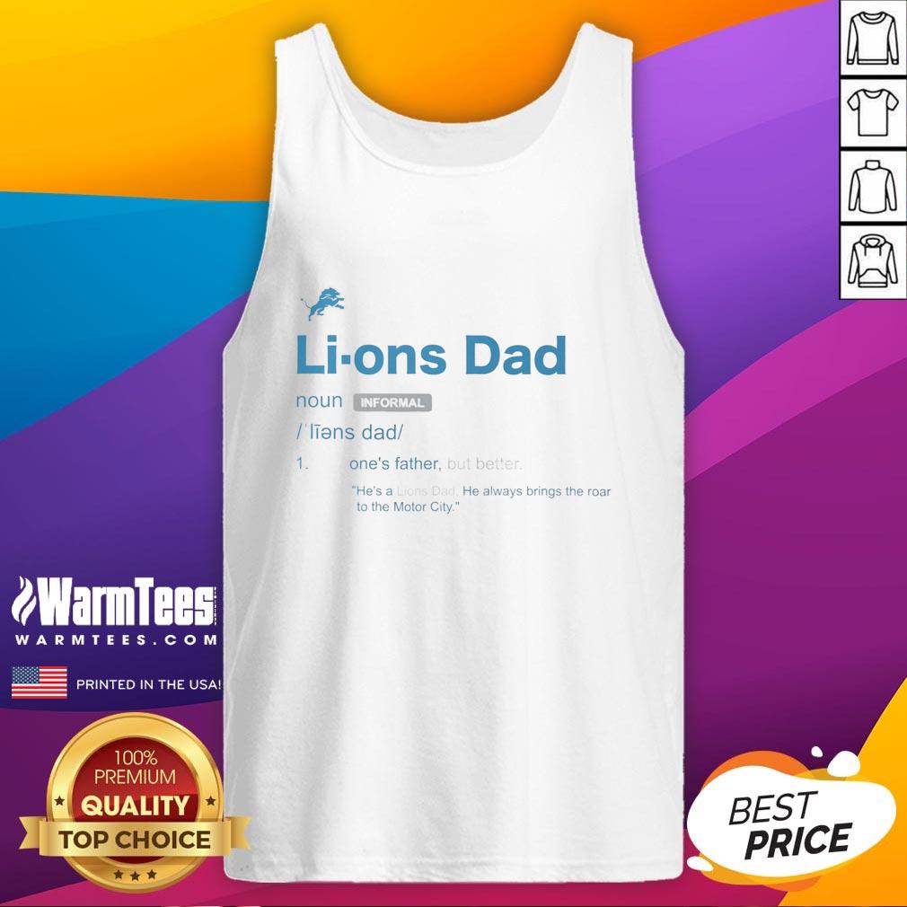 good-detroit-lions-dad-definition-tank-top Good Detroit Lions Dad definition tank top featuring a playful graphic for proud Lions fans and fathers.