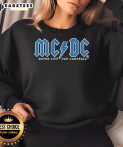 Alt Text: Good Detroit Lions MCDC Motor City sweatshirt featuring Dan Campbell logo, perfect for fans and cold game days.