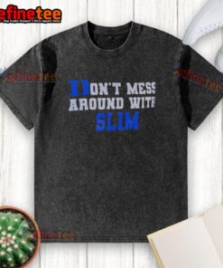 Good Duke Blue Devils Don't Mess Around with Slim Washed T-Shirt featuring bold team logo and stylish design.