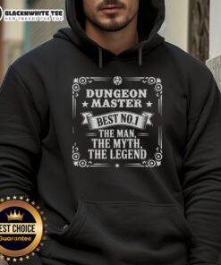 Good Dungeon Master hoodie featuring 'The Man, The Myth, The Legend' design for D&D enthusiasts.