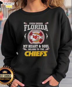 Comfortable Kansas City Chiefs sweatshirt perfect for sunny Florida days, showcasing team pride and style.