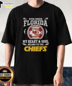 Good Even Under Florida Sunshine t-shirt showcasing love for Kansas City Chiefs, perfect for fans in sunny weather.