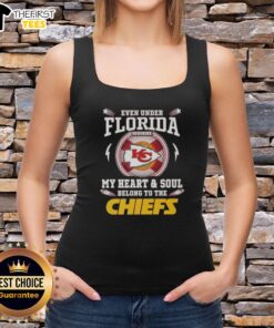 Stylish tank top reading 'My Heart and Soul Belong to the Kansas City Chiefs' perfect for sunny Florida days.