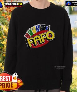 Good FAFO Wild Card Parody Sweatshirt featuring a playful design and bold text, perfect for casual style enthusiasts.