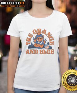 Alt Text: Good FC Cincinnati The Orange and Blue Ladies Tee showcasing team spirit with vibrant colors and stylish design.