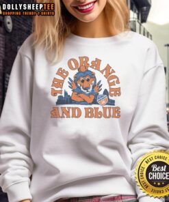 Good FC Cincinnati orange and blue sweatshirt, perfect for fans showcasing team spirit and style.