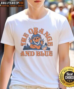 Good FC Cincinnati orange and blue T-shirt featuring team logo, perfect for fans supporting the soccer club.