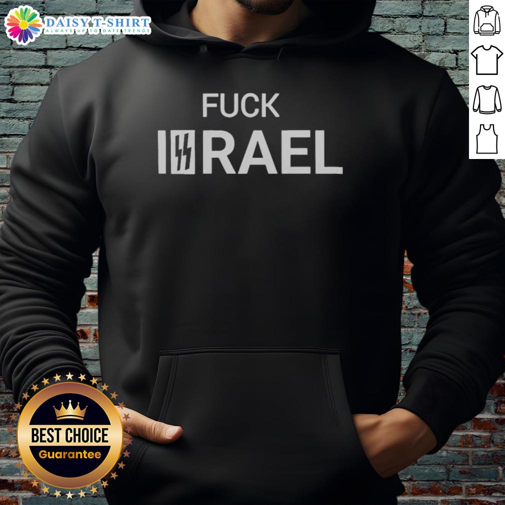 Good Fck Israel Hoodie Good Fck Israel hoodie in black, featuring bold white text, perfect for making a statement in casual fashion.