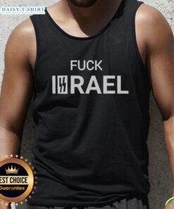 Good F*ck Israel tank top featuring bold graphic design for statement fashion and activism.