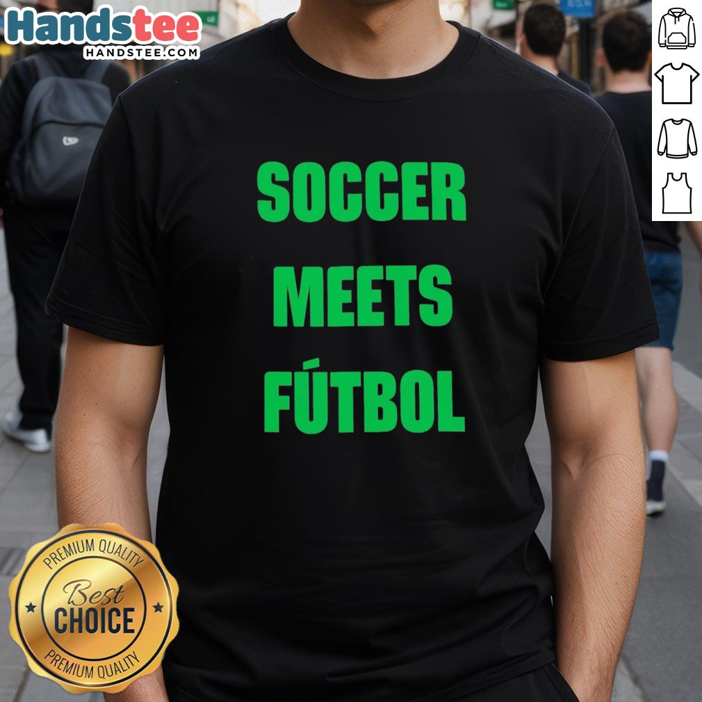 good-fifa-world-cup-2026-soccer-meets-futbol-t-shirt-1 Good FIFA World Cup 2026 Soccer Meets Futbol T-Shirt featuring a stylish design for soccer fans and tournament enthusiasts.