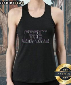 Good Fight The Empire tank top in black with bold graphic design, perfect for casual wear and expressing rebellion.