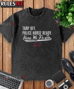 Good George Springer Toronto Blue Jays 2025 Division Champs T-shirt with police horse, celebrating victory and team spirit.