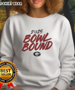 Good Georgia Bulldogs Bowl Bound 2025 sweatshirt featuring team colors and logo, perfect for game day attire.