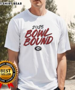 Good Georgia Bulldogs Bowl Bound 2025 T-Shirt featuring team colors and logo, perfect for fans celebrating the season.