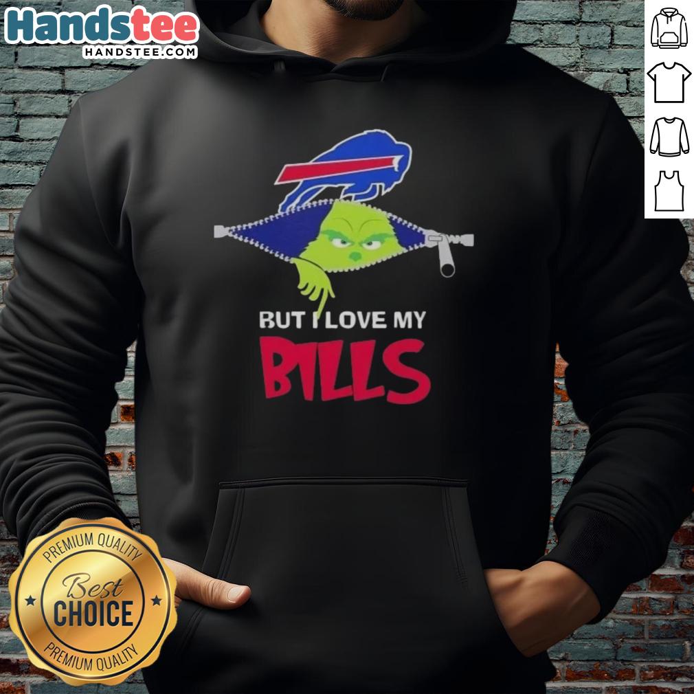 good-grinch-but-i-love-my-buffalo-bills-football-hoodie Cheerful fan wearing a Buffalo Bills football hoodie with Grinch design, showcasing team spirit and holiday fun.