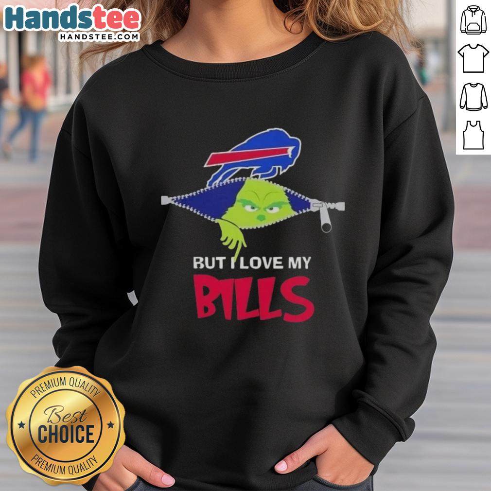 good-grinch-but-i-love-my-buffalo-bills-football-sweatshirt Good Grinch sweatshirt featuring a Buffalo Bills football design, perfect for cozy game day vibes and holiday cheer.