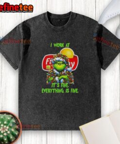 Good Grinch Christmas Tree X Frito Lay I Work At It's Fine Everything Is Fine T-Shirt - Image 6