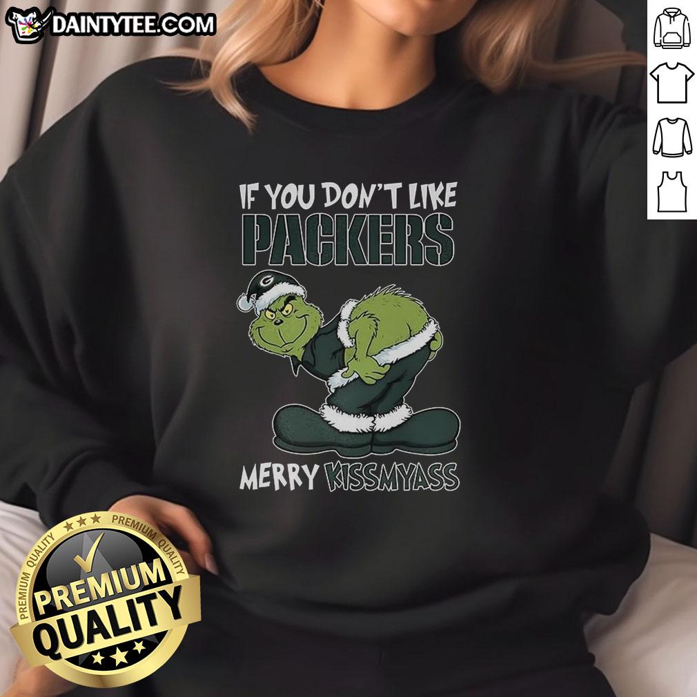 good-grinch-x-green-bay-packerss-if-you-dont-like-packers-merry-kissmyass-2025-christmas-sweatshirt Good Grinch X Green Bay Packers Christmas sweatshirt with 'If You Don't Like Packers, Merry Kiss My Ass' design.