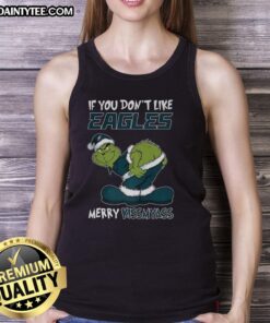 Good Grinch X Philadelphia Eagles Christmas tank top for Packers haters, perfect for holiday cheer in 2025.
