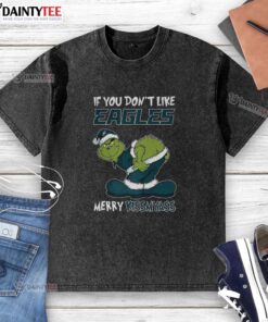 Alt Text: Good Grinch X Philadelphia Eagles Christmas T-Shirt for 2025, perfect for Packers fans who want a humorous gift.