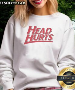 Good Head Hurts Tylenol style sweatshirt in a cozy, casual setting, perfect for comfort and relaxation.
