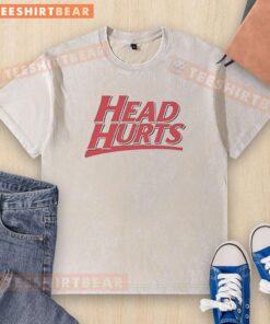 Good Head Hurts Tylenol Style Washed T-Shirt featuring a trendy design, perfect for casual wear and comfort.