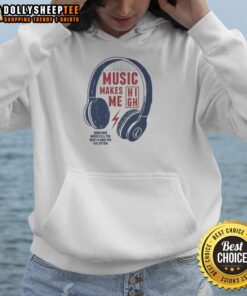 Cozy hoodie with 'Music Is All You Need' design, perfect for music lovers who enjoy good headphones and uplifting tunes.