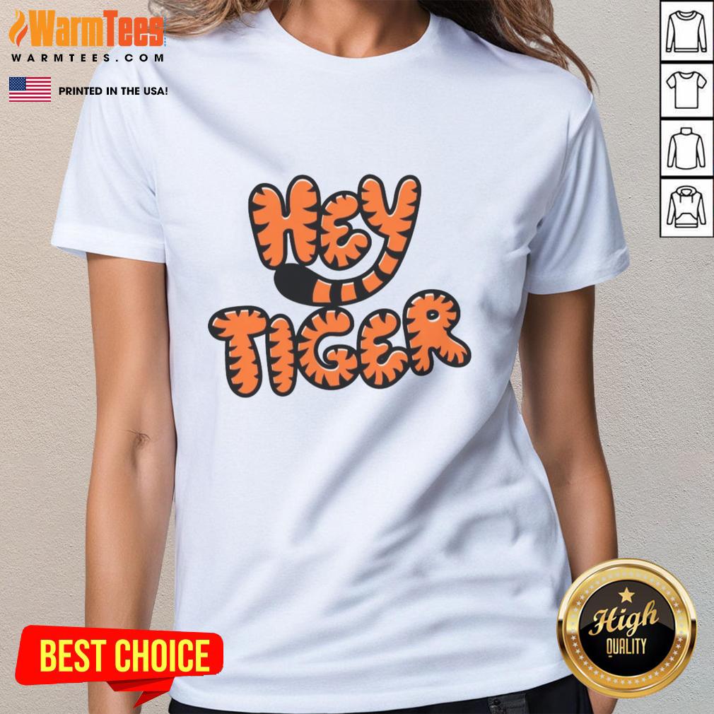 good-hey-tiger-bubble-letter-ladies-tee Good Hey Tiger bubble letter design on a stylish ladies tee, perfect for casual wear and expressing your fun personality.