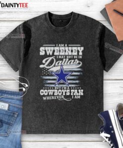 Alt Text: Washed t-shirt featuring 'Good I Am A Sweene' slogan for Cowboys fans, perfect for showing support anywhere.
