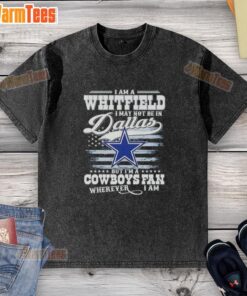 Good I Am A Whitfield washed t-shirt for Cowboys fans, showcasing pride for Dallas football wherever you are.