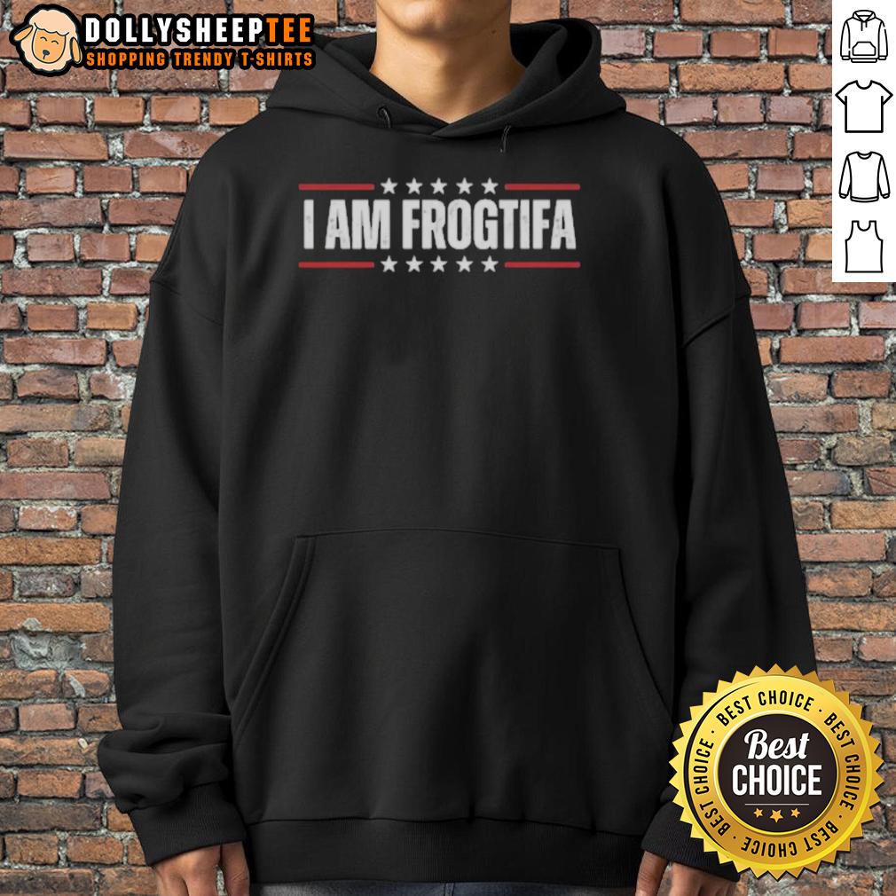 Good I Am Frogtifa Portland Frog Protest Hoodie Good I Am Frogtifa Portland Frog Protest Hoodie featuring a vibrant frog design, perfect for eco-conscious fashion.