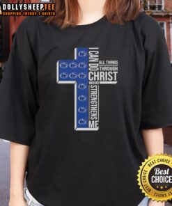 Good I Can Do All Things Through Christ tee for Penn State Nittany Lions fans, perfect for football and casual wear.