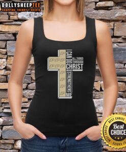 Good I Can Do All Things Through Christ Who Strengthens Me Purdue Boilermakers Football Cross Tank Top design.