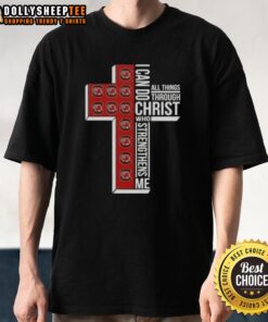 Good I Can Do All Things Through Christ Who Strengthens Me South Carolina Gamecocks Football Cross T-Shirt design.