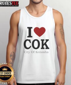 Good I Love Cok City of Kenosha tank top featuring vibrant design and comfortable fit, perfect for summer wear.
