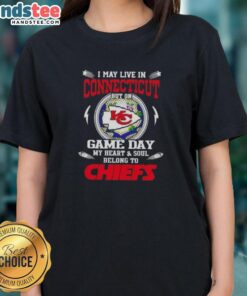 Womens Kansas City Chiefs tee showcasing pride for the team, perfect for game day in Connecticut.
