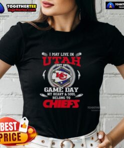Stylish ladies tee featuring Kansas City Chiefs logo, perfect for game day, sporting pride in Utah.
