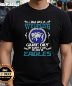 Philadelphia Eagles T-shirt design for game day, showcasing pride for the team while living in Wyoming.