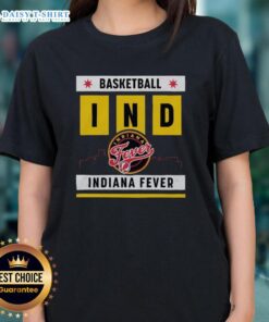 Alt Text: Good Indiana Fever Basketball Skyline Ladies Tee featuring vibrant team colors and stylish design for fans.