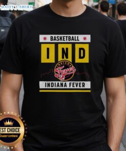 Good Indiana Fever Basketball Skyline T-Shirt featuring vibrant team colors and a stylish skyline design.