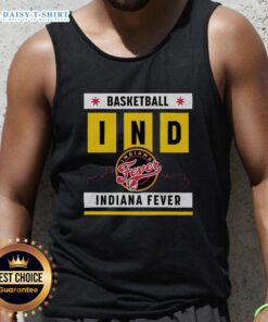 Good Indiana Fever basketball skyline tank top featuring vibrant team colors and a stylish design.