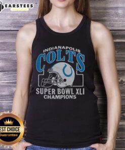Good Indianapolis Colts Super Bowl XLI Champs tank top featuring team colors and logo, perfect for fans and collectors.