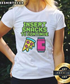 Good Insert Snacks to Continue Ladies Tee featuring a stylish design, perfect for casual outings and comfortable wear.