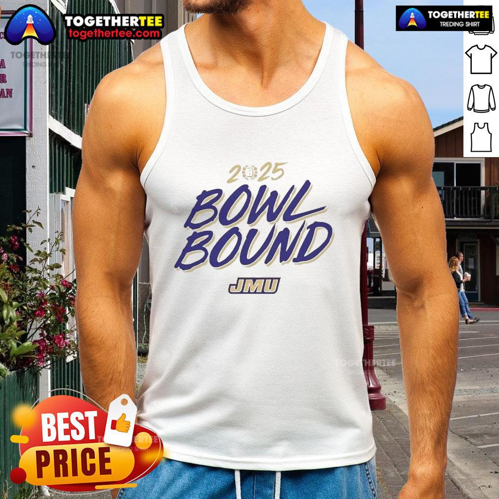 Good James Madison Dukes Bowl Bound 2025 Tank Top Alt Text: Good James Madison Dukes Bowl Bound 2025 Tank Top featuring team colors and logo, perfect for game day attire.