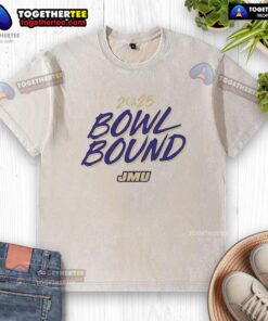 Alt Text: Good James Madison Dukes Bowl Bound 2025 washed t-shirt featuring team colors and logo for fans and supporters.