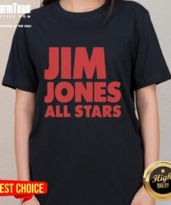 Good Jim Jones All Stars 2025 Ladies Tee featuring stylish design, perfect for casual wear and team spirit.