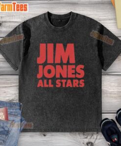 Good Jim Jones All-Stars 2025 washed t-shirt in vintage style, perfect for casual wear and fan apparel.