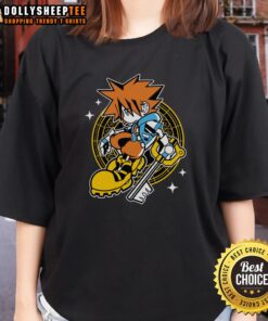 Alt Text: Good Kingdom Hearts Sora Kid Ladies Tee featuring vibrant design of Sora from Kingdom Hearts.
