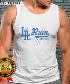 Good LA Run Dodgers tank top featuring a stylish design for baseball fans, perfect for workouts or casual outings.